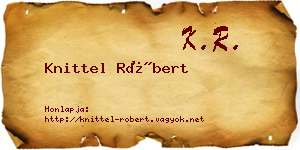 Knittel Róbert névjegykártya