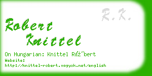 robert knittel business card